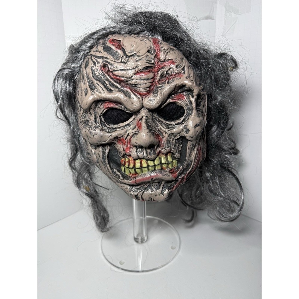 Vintage Easter Unlimited Halloween ADULT ZOMBIE Mask With Hair Unisex Costume